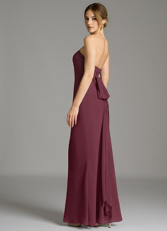 Azazie Ailanie Bridesmaid Dresses Cabernet Mermaid Strapless Chiffon Dress image6
