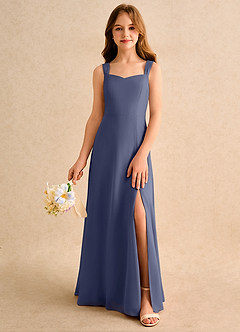 Azazie Makani Girls Formal Flower Girl Dresses Stormy A-Line Sweetheart Neckline Chiffon Dress image3