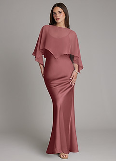 Azazie Ambra Abiti da Damigella Abito Sirena in Raso Elasticizzato Plissettato Ametista image1