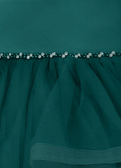 Azazie Sofia Flower Girl Dresses Peacock A-Line Beaded Tulle Dress image4