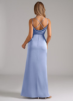 Azazie Callan Brautjungfernkleider Wandelbar A-Linie Plissee Stretch-Satin Kleid Eis image2
