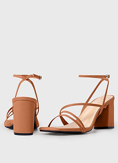 front Sandalen met enkelbandje en blokhak