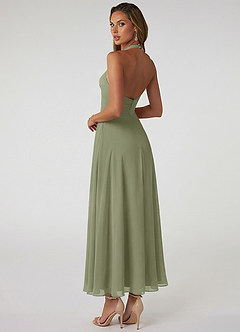 Azazie Tessie Suknie dla druhen Linia A Pofałdowany Szyfon Długość kostki Sukienka image2