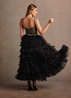 Leia Black Ruffle Maxi Dress image8