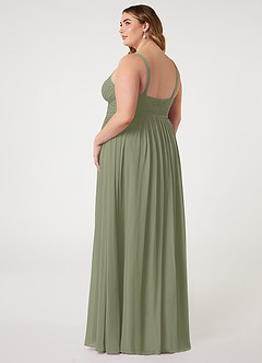 Azazie Chanel Bridesmaid Dresses Pistachio A-Line Pleated Chiffon Dress image9