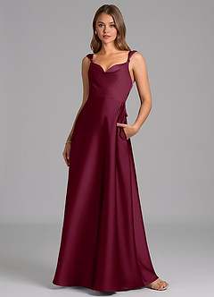 Azazie Beatrice Final Sale Emerald A-Line Sweetheart Neckline Stretch Satin Dress image4