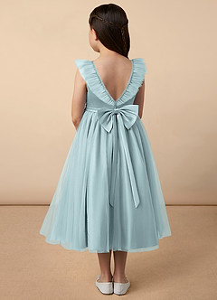 Azazie Dolly Final Sale Mist A-Line Bow Tulle Dress image4