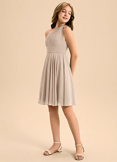 Azazie Charlize Junior Klä av A-Line i Chiffong Plisserad image4