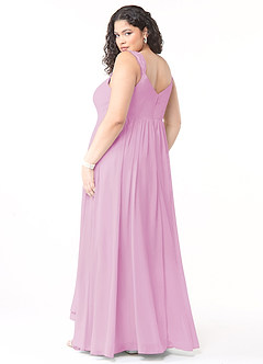 Azazie Cleobella Brautjungfernkleider A-Linie Herzchen Spitze Chiffon Kleid Bonbonrosa image11