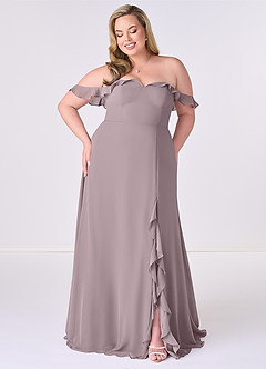 Barbie ♥ Azazie Bridesmaid Dresses Dusk A-Line Off the Shoulder Chiffon Convertible Dress image6