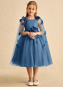 Azazie Staria Flower Girl Dresses Twilight Ball-Gown Ruched Tulle Dress image1