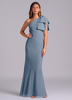 Azazie Yuanna Bridesmaid Dresses Twilight Mermaid One Shoulder Chiffon Dress image1