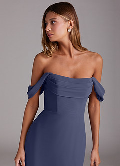 Azazie Saige Bridesmaid Dresses Stormy A-Line Off the Shoulder Chiffon Convertible Dress image5