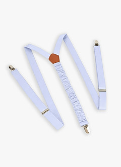 front Matching Color Matte Satin Suspenders