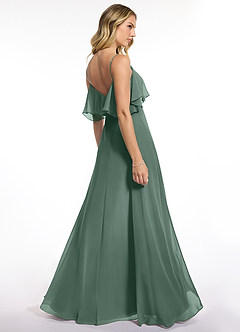 Azazie Jean Bridesmaid Dresses Sea Moss A-Line Chiffon Convertible Dress image2