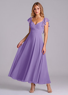 Azazie Leilani Bridesmaid Dresses Tahiti A-Line Ruched Chiffon Dress image1