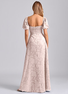 Azazie Mirian Robes de demoiselle d'honneur Robe Trapèze en Blumen-Burnout Encolure en Forme de Cœur Rose Pâle image6