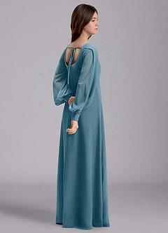 Azazie Bondi Junior Robe Trapèze en Mousseline de soie Blouson Bermude image6