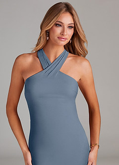 Azazie Doretta Bridesmaid Dresses Twilight Mermaid Pleated Chiffon Dress image5