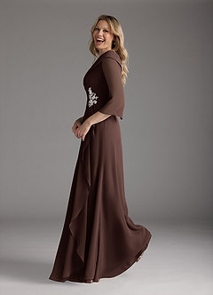 Azazie Jaycee Abiti per la Madre della Sposa Abito A-Line in Chiffon Ganache image3