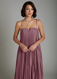 Azazie Rayna Bridesmaid Dresses Amethyst A-Line Strapless Stretch Satin Dress image3