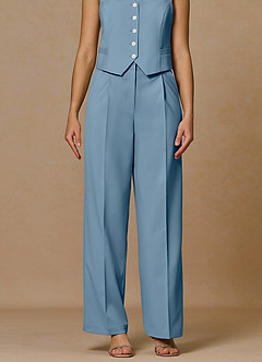 front Rowan Light Blue Refined Weave Performance pants