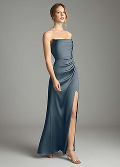 Azazie Leonis Bridesmaid Dresses Twilight Mermaid Pleated Stretch Satin Convertible Dress image6