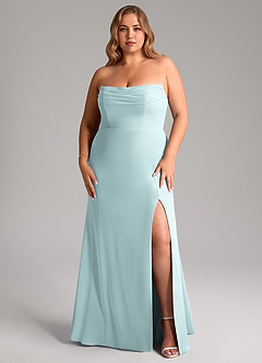 Azazie Saige Bridesmaid Dresses Mist A-Line Off the Shoulder Chiffon Convertible Dress image16