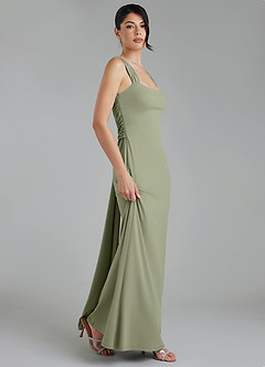 Azazie Ariel Robes de demoiselle d'honneur Robe Sirène en Jersey extensible de qualité supérieure Encolure carrée Pistache image7