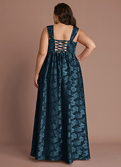 Hazel Navy Pleated Maxi Dress image2