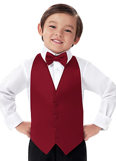 front Boy's Matte Satin Vest