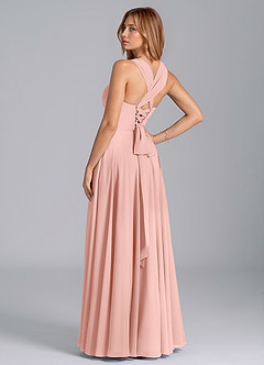 Azazie Darana Bridesmaid Dresses Rosette A-Line Corset Chiffon Dress image6