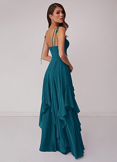 Barbie ♥ Azazie Bridesmaid Dresses Ink Blue A-Line Bow Chiffon Dress image2