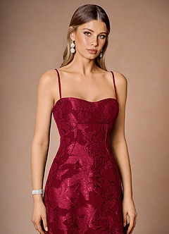 Hollis Ruby Red Lace Back Maxi Dress image5