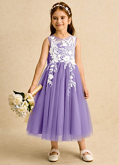 Azazie Sundae Robe Demoiselle D'honneur Fillette Robe Princesse en Dentelle Tahiti image3