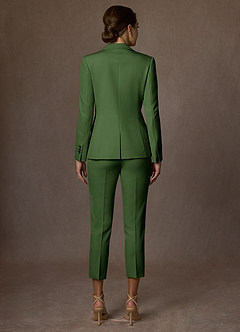 front Kennedy Olive Structured Stretch Dress Pants