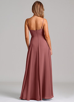 Azazie Elle Bridesmaid Dresses Amethyst A-Line Pleated Chiffon Dress image7