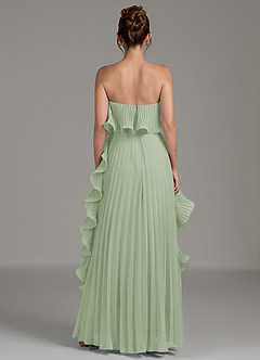 Azazie Alexia Robes de demoiselle d'honneur Robe Trapèze en Mousseline de soie Rayé Vert Sauge image7