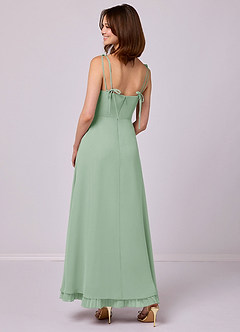Barbie ♥ Azazie Bridesmaid Dresses Agave A-Line Pleated Chiffon Dress image2
