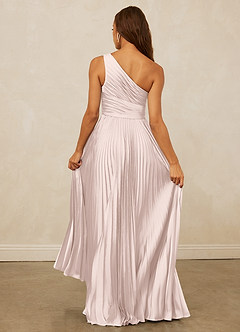 Christian Siriano Bridal for Azazie 1008 Bridesmaid Dresses Blushing Pink A-Line One Shoulder Stretch Satin Dress image7