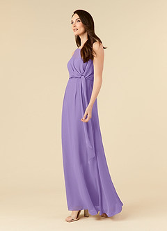 Azazie Marchioness Mother of the Bride Dresses Tahiti A-Line Scoop Pleated Chiffon Dress image3