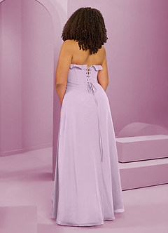 Barbie ♥ Azazie Final Sale Frosted Lilac A-Line Sweetheart Neckline Chiffon Dress image13
