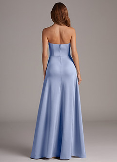 Azazie Wren Bridesmaid Dresses Ice A-Line Strapless Stretch Satin Convertible Dress image5