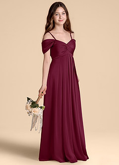 Azazie Kaitlynn Junior Vestido de Mora de Satén Elástico de Corte en A con Vestidos sin tirantes image5