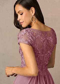 Azazie Lunda Kleider für die Brautmutter A-Linie Spitze Chiffon Kleid Vintage Mauve image5