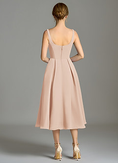 Azazie Amalie Bridesmaid Dresses English Rose A-Line Pleated Chiffon Dress image2