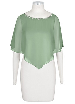 front Azazie Whilhelmina Chiffon Wrap