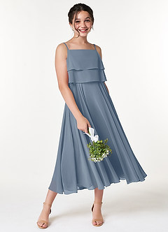 Azazie Ensley Junior Twilight A-Line Pleated Chiffon Dress image5