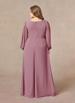 Azazie Gypsy Mother of the Bride Dresses Vintage Mauve A-Line V-Neck Sequins Chiffon Dress image8