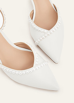 front Spitz zulaufende Pumps mit mittelhohem Absatz, geschlossene Zehenpartie, Hochzeitsschuhe